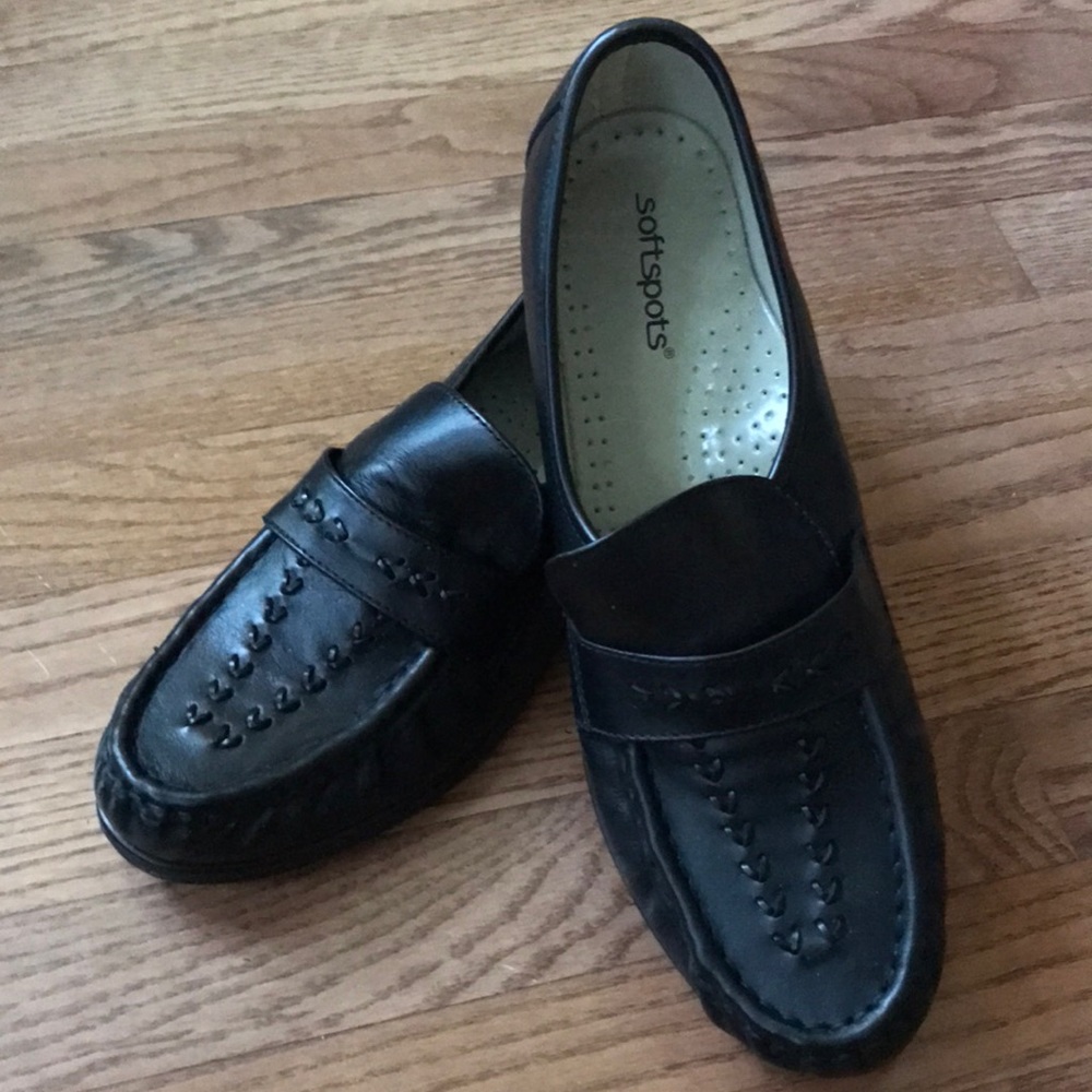Black slip on Ladies shoes.